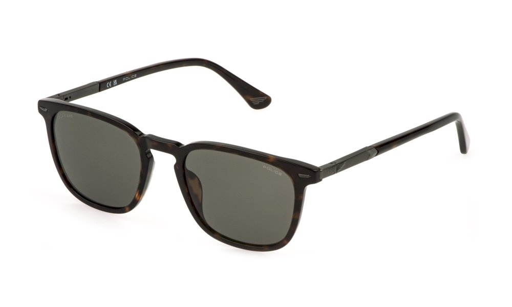 Police SPLQ86 havane foncé - lunette de soleil homme