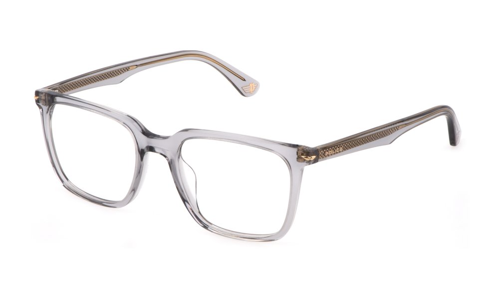 Police VPLG73 gris transparent - monture optique homme