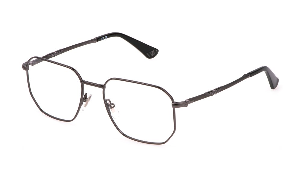 Police VPLL67 gun brillant - monture optique homme en métal