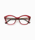 Woodys Rhea rouge - monture optique œil-de-chat en acétate