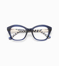Woodys Rhea bleu - monture optique œil-de-chat en acétate
