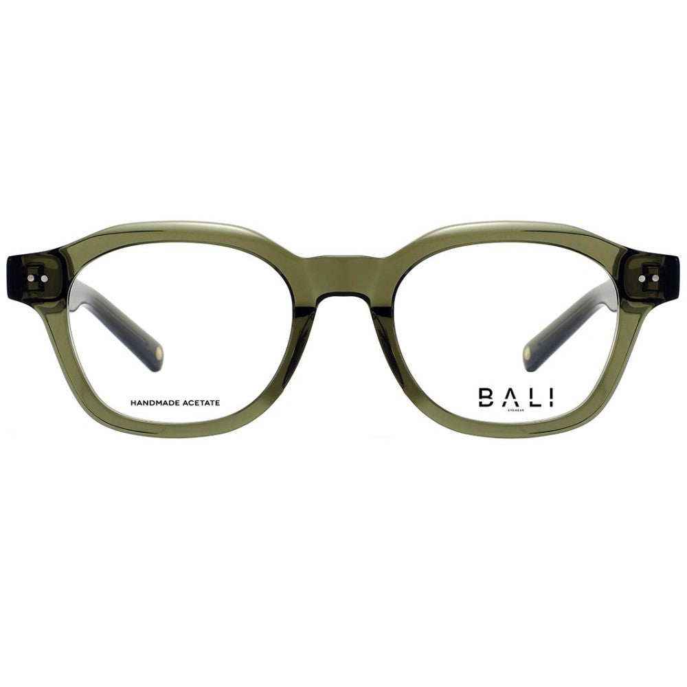 Bali Soho vert - monture optique pentagonale en acétate vert kaki