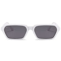 Bali Keny blanc - lunettes de soleil rectangulaires en acétate blanc cassé