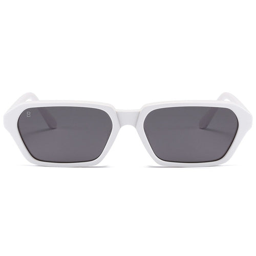 Bali Keny blanc - lunettes de soleil rectangulaires en acétate blanc cassé